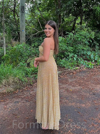 Elegant Sweatheart Strapless A-line Long Prom Dress,PD21