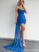 Sexy Blue Strapless A-line Short Mini Long Homecoming Dress,  HD130