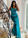 Elegant One Shoulder Mermaid Long Bridesmaid Dress,BD227