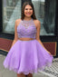 Elegant Halter A-line Short Mini Long Homecoming Dress,  HD142