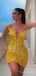 Sexy Sparkly V-neck Sequins Strapless A-line Short Mini Long Homecoming Dress,  HD144