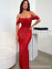 Sparkly Red Off-Shoulder Mermaid Prom Dress,Evening Dress,PD218