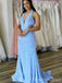 Sparkly V-neck Halter Mermaid Prom Dress,Evening Dress,PD219