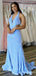 Sparkly V-neck Halter Mermaid Prom Dress,Evening Dress,PD219