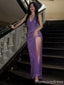 Elegant V-neck Split Side Mermaid Long Prom Dress,Evening Dress,PD220