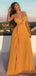Sexy V-neck Spaghetti Strap A-line Long Prom Dress,Evening Dress,PD222