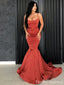 Elegant Spaghetti Strap Mermaid Long Prom Dress,Evening Dress,PD225