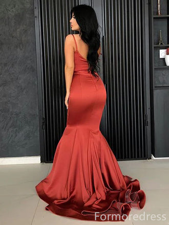 Elegant Spaghetti Strap Mermaid Long Prom Dress,Evening Dress,PD225