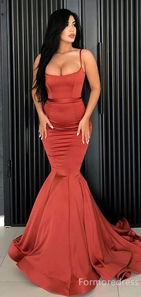 Elegant Spaghetti Strap Mermaid Long Prom Dress,Evening Dress,PD225