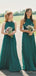 Elegant Halter A-line Long Bridesmaid Dress,BD248