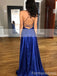 Elegant Spaghetti Strap Split Side A-line Long Prom Dress,Evening Dress,PD230