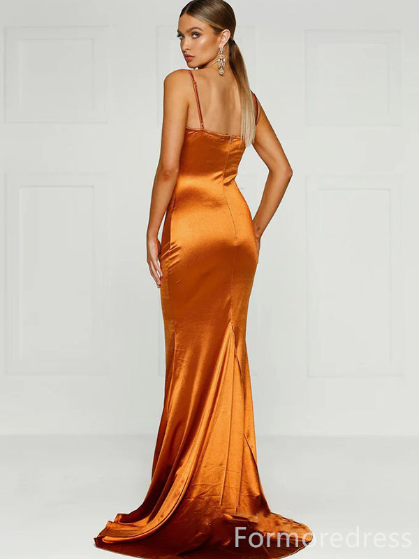 Elegant Square Spaghetti Strap Mermaid Long Prom Dress,Evening Dress,PD231