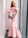 Elegant Pink Off-Shoulder Mermaid Long Prom Dress,Evening Dress,PD233