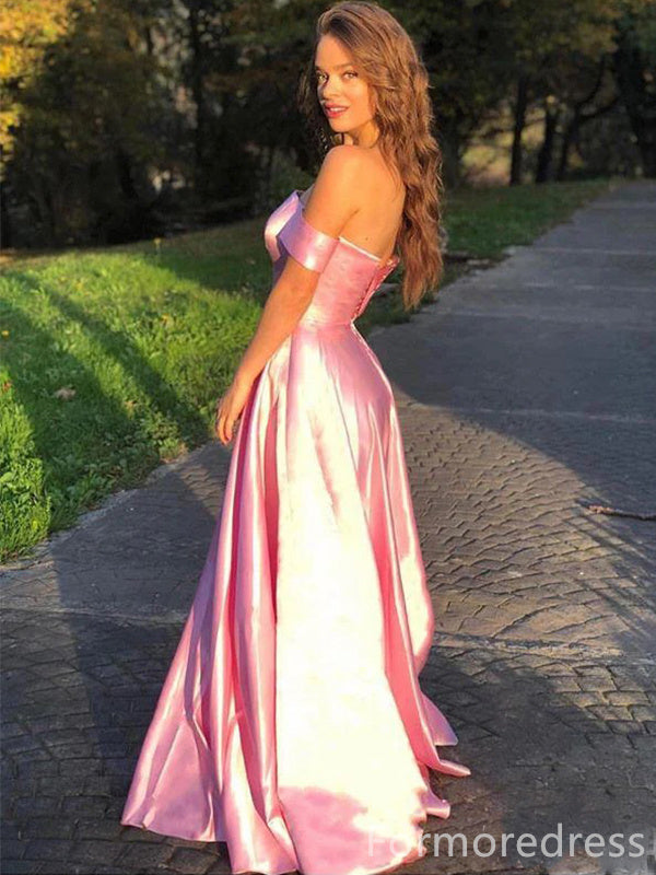 Elegant Off-Shoulder Strapless A-line Long Prom Dress,Evening Dress,PD236