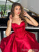 Sexy Red Strapless A-line Short Mini Long Homecoming Dress,  HD155