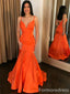 Elegant V-neck Spaghetti Strap Mermaid Long Prom Dress,Evening Dress,PD238