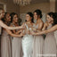 Mismatched Elegant Sleeveless A-line Long Bridesmaid Dress,BD01