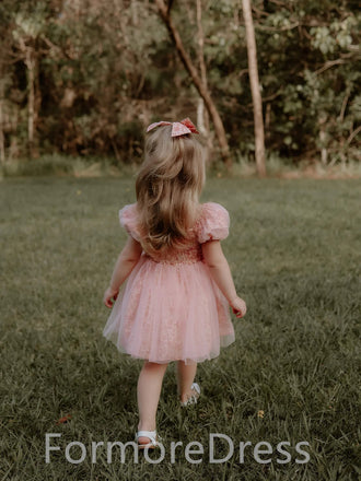 Lovely Pink A-line  Flower Girl Dress,  FGD23