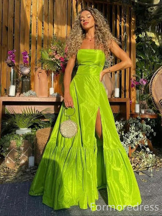 Elegant Strapless Split Side Mermaid Long Prom Dress,Evening Dress,PD242