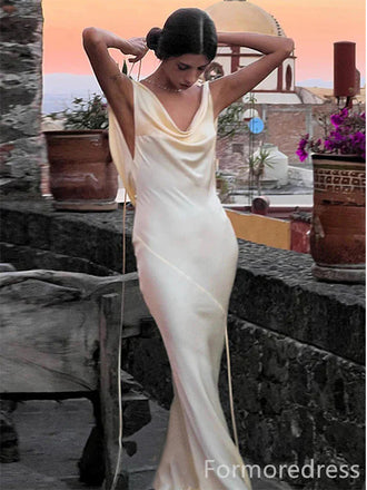 Sexy V-neck Backless Mermaid Long Prom Dress,Evening Dress,PD244