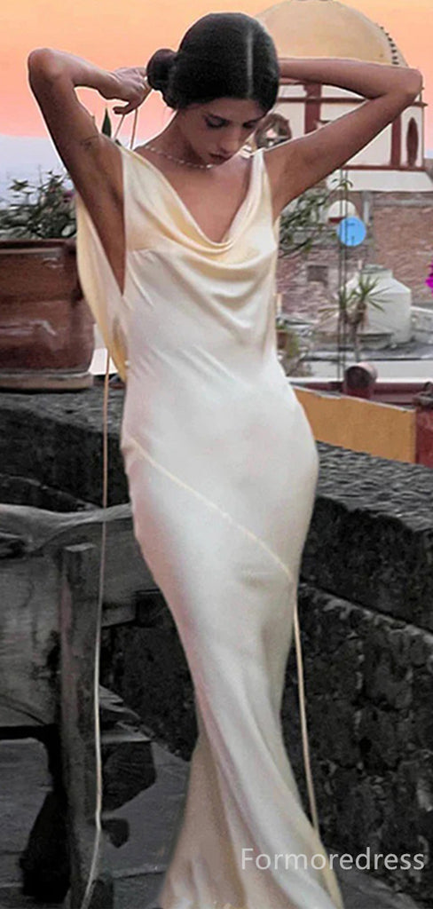 Sexy V-neck Backless Mermaid Long Prom Dress,Evening Dress,PD244