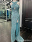 Sparkly Sequins Split Side Mermaid Long Prom Dress,Evening Dress,PD245