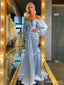 Elegant V-neck Off-Shoulder Mermaid Long Prom Dress,Evening Dress,PD247