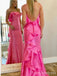 Elegant Spaghetti Strap Backless Mermaid Long Prom Dress,Evening Dress,PD248