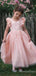 Lovely Pink Appliques A-line  Flower Girl Dress,  FGD24