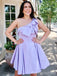 Elegant One Shoulder A-line Short Mini Long Homecoming Dress,  HD166