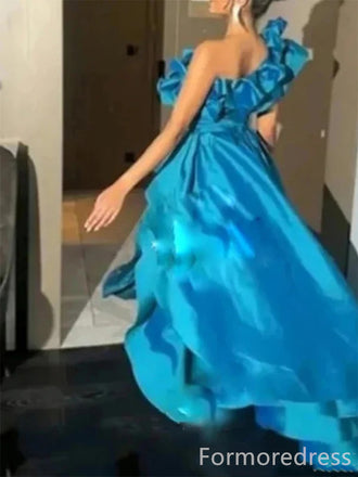 Elegant One Shoulder Split Side A-line Long Prom Dress,Evening Dress,PD253