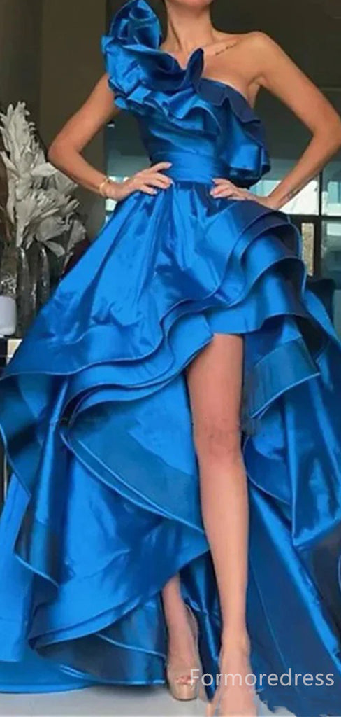 Elegant One Shoulder Split Side A-line Long Prom Dress,Evening Dress,PD253