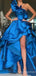 Elegant One Shoulder Split Side A-line Long Prom Dress,Evening Dress,PD253