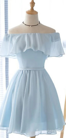 Elegant Off-Shoulder Strapless A-line Short Mini Long Homecoming Dress,  HD168