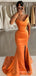 Elegant One Shoulder Split Side Mermaid Long Prom Dress,Evening Dress,PD254
