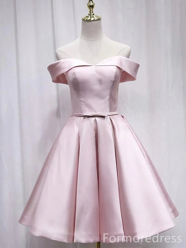 Elegant Off-Shoulder Strapless A-line Short Mini Homecoming Dress,  HD169