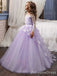 Lovely Lace Long Sleeve A-line  Flower Girl Dress,  FGD25