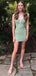 Sexy Deep V-neck Spaghetti Strap A-line Short Mini Homecoming Dress,  HD174