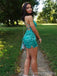 Simple Spaghetti Strap A-line Short Mini Homecoming Dress,  HD176