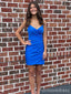 Sexy V-neck Spaghetti Strap A-line Short Mini Homecoming Dress,  HD182