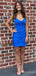 Sexy V-neck Spaghetti Strap A-line Short Mini Homecoming Dress,  HD182