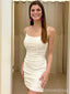 Elegant V-neck Spaghetti Strap A-line Short Mini Homecoming Dress,  HD184