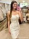 Elegant V-neck Spaghetti Strap A-line Short Mini Homecoming Dress,  HD184