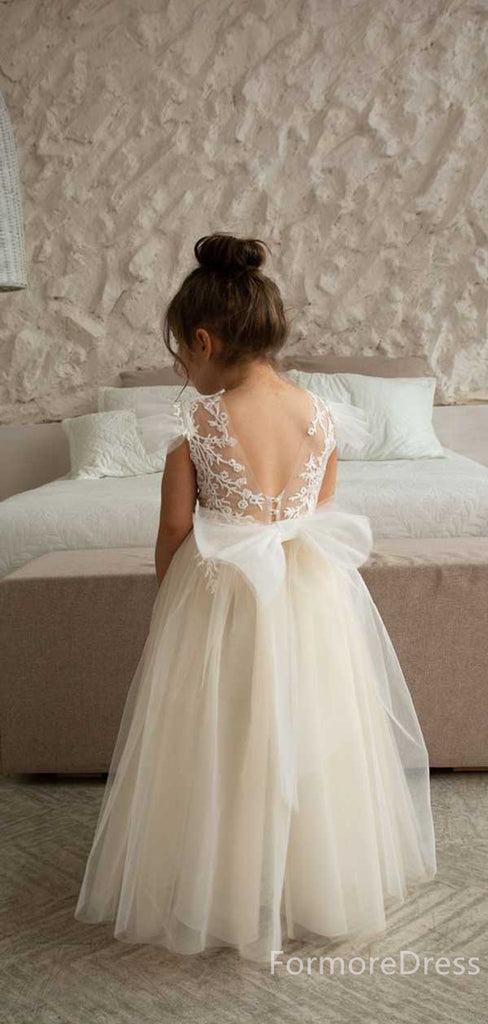 Lovely Appliques A-line  Flower Girl Dress,  FGD29