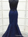 Elegant Spaghetti Strap Mermaid Lace Appliques Long Prom Dress,Evening Dress,PD262