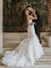 Elegant Sweatheart Strapless Mermaid Long Wedding Dress, WD186