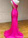 Elegant One Shoulder Split Side Mermaid Long Prom Dress,Evening Dress,PD266