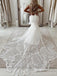 Unique Sexy Sleeveless Mermaid Long Wedding Dress, WD189