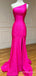 Elegant One Shoulder Split Side Mermaid Long Prom Dress,Evening Dress,PD266