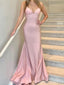 Sexy V-neck Spaghetti Strap Mermaid Long Prom Dress,Evening Dress,PD267